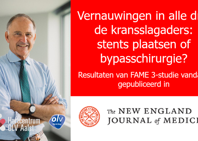Prof. De Bruyne co-auteur van artikel over FAME 3-studie in NEJM